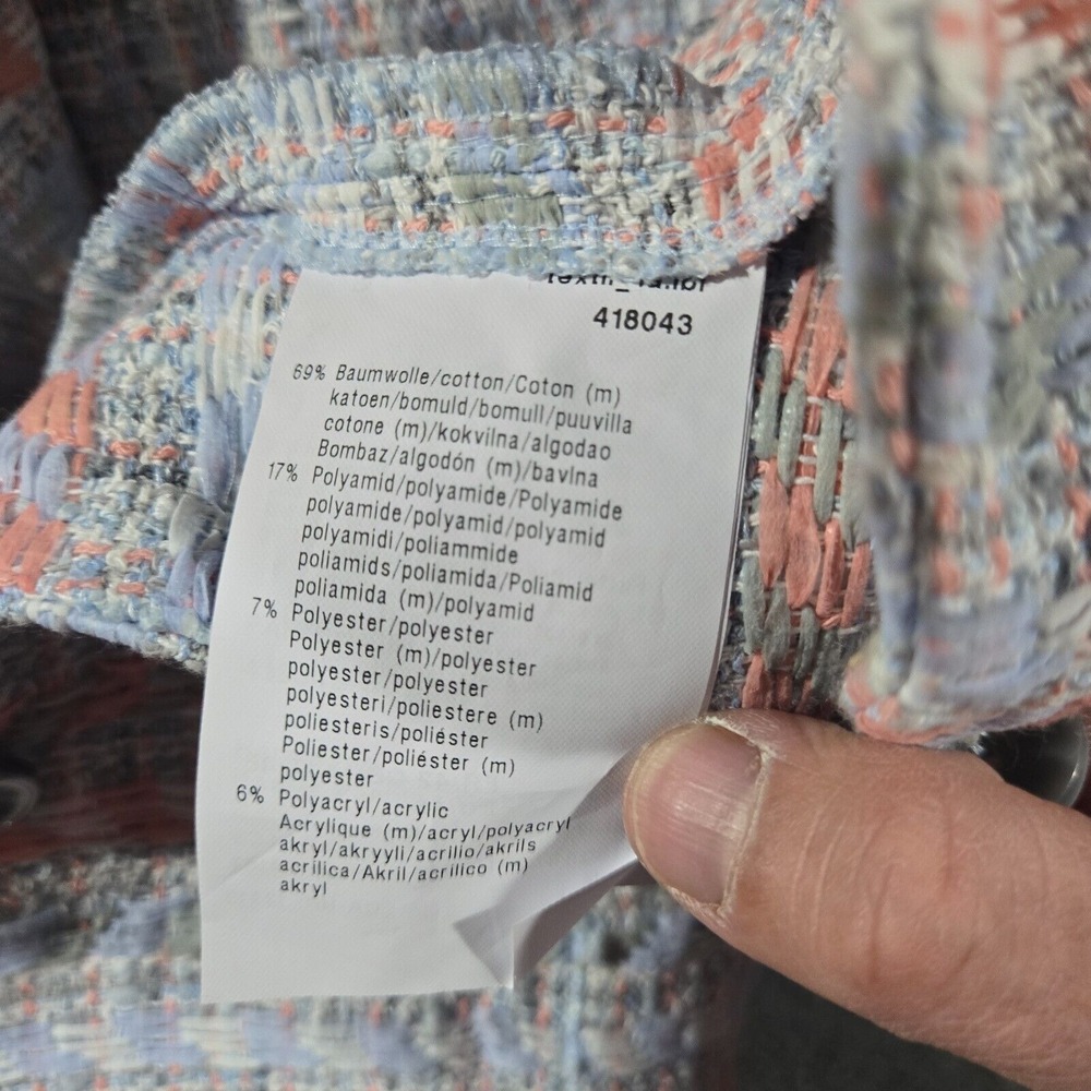 BASLER Size 40 Tweed‎ Button Designer Blazer Jacket Multicolor - Picture 10 of 12
